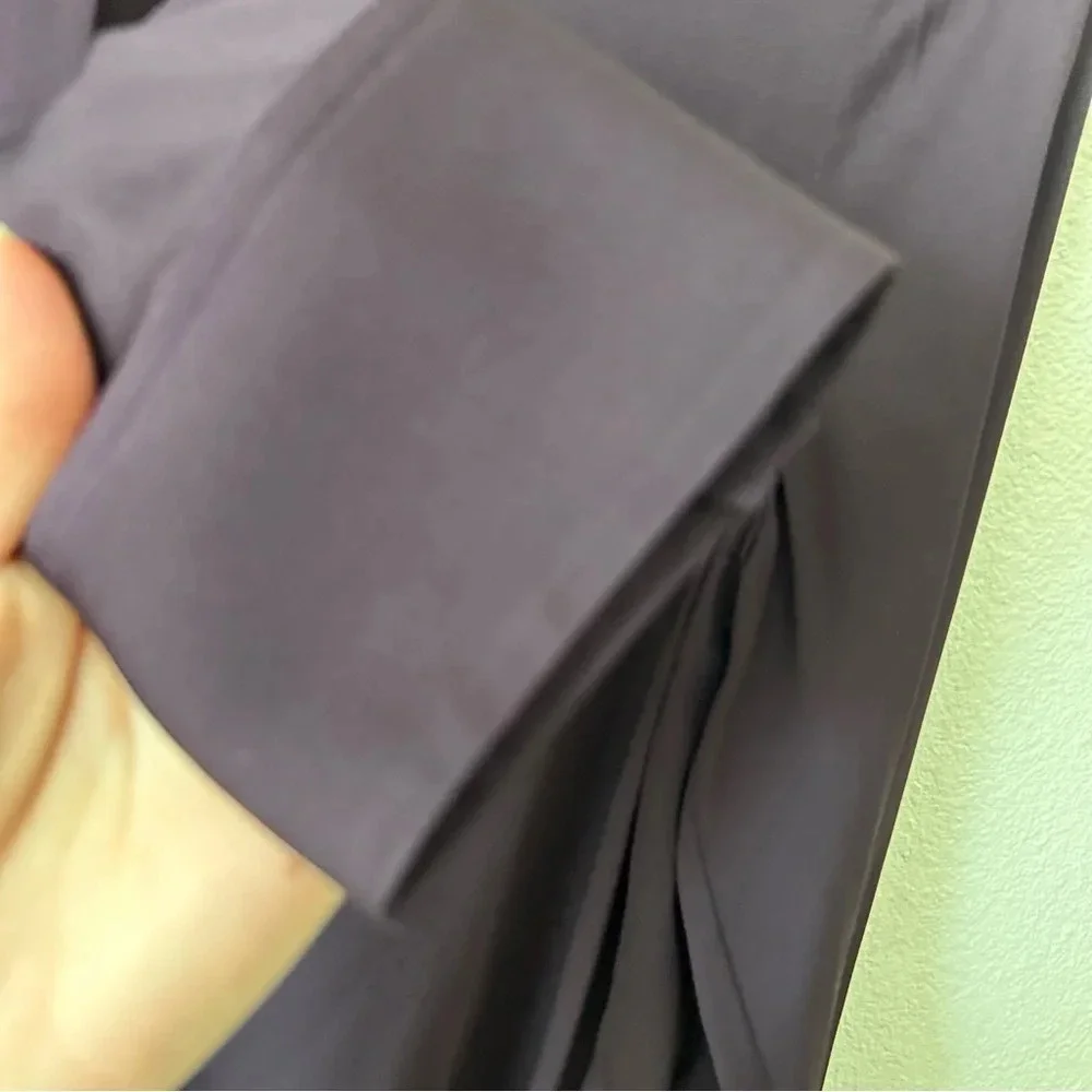 Vince 100% Silk Purple Zip Placket  Popover Top Tunic Lightweight Shirt Blouse S - Picture 5 of 14